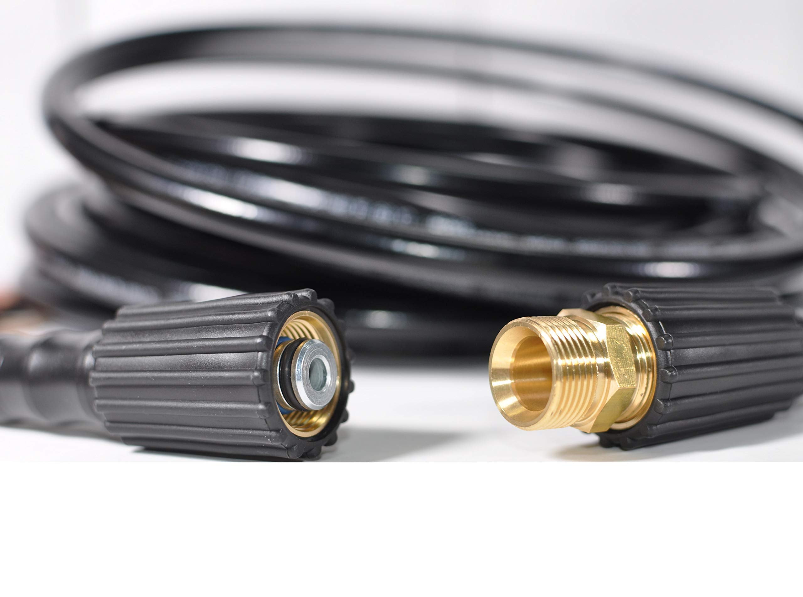 YAMATIC M22-14mm pressure washer hose connector close-up of threads