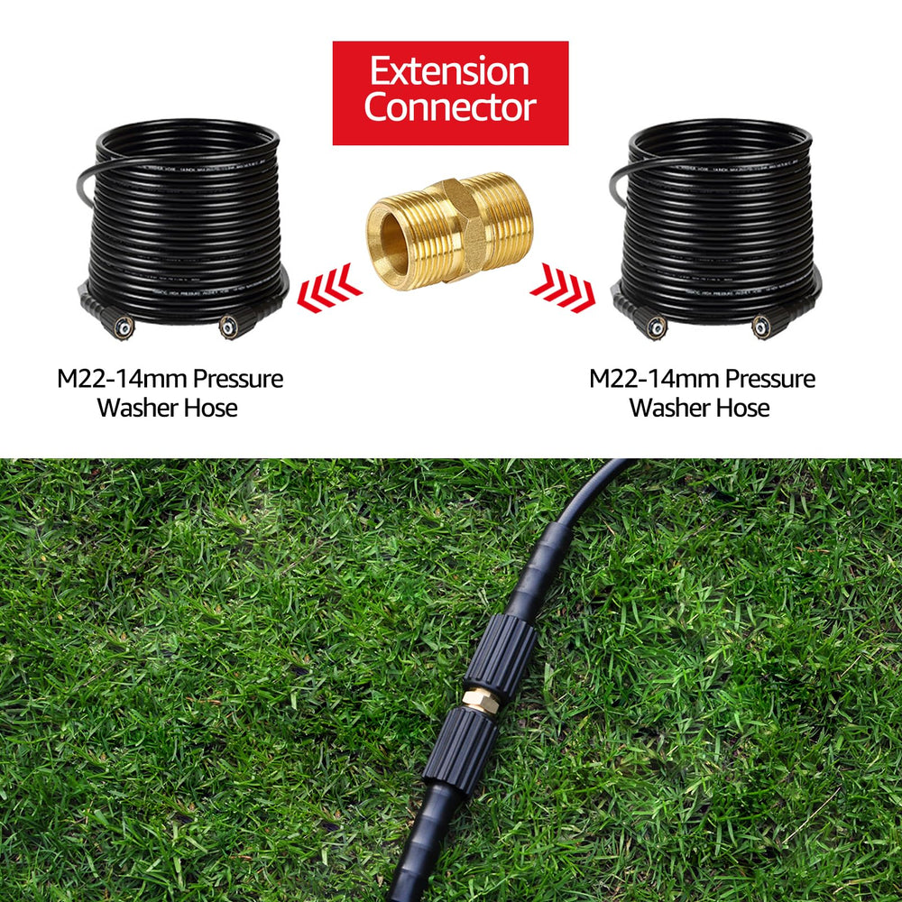 YAMATIC M22-14mm pressure washer hose connector with pressure washer hose