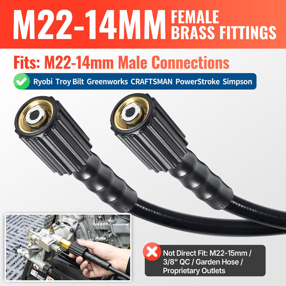 YAMATIC Pressure Washer Hose packaged with details
