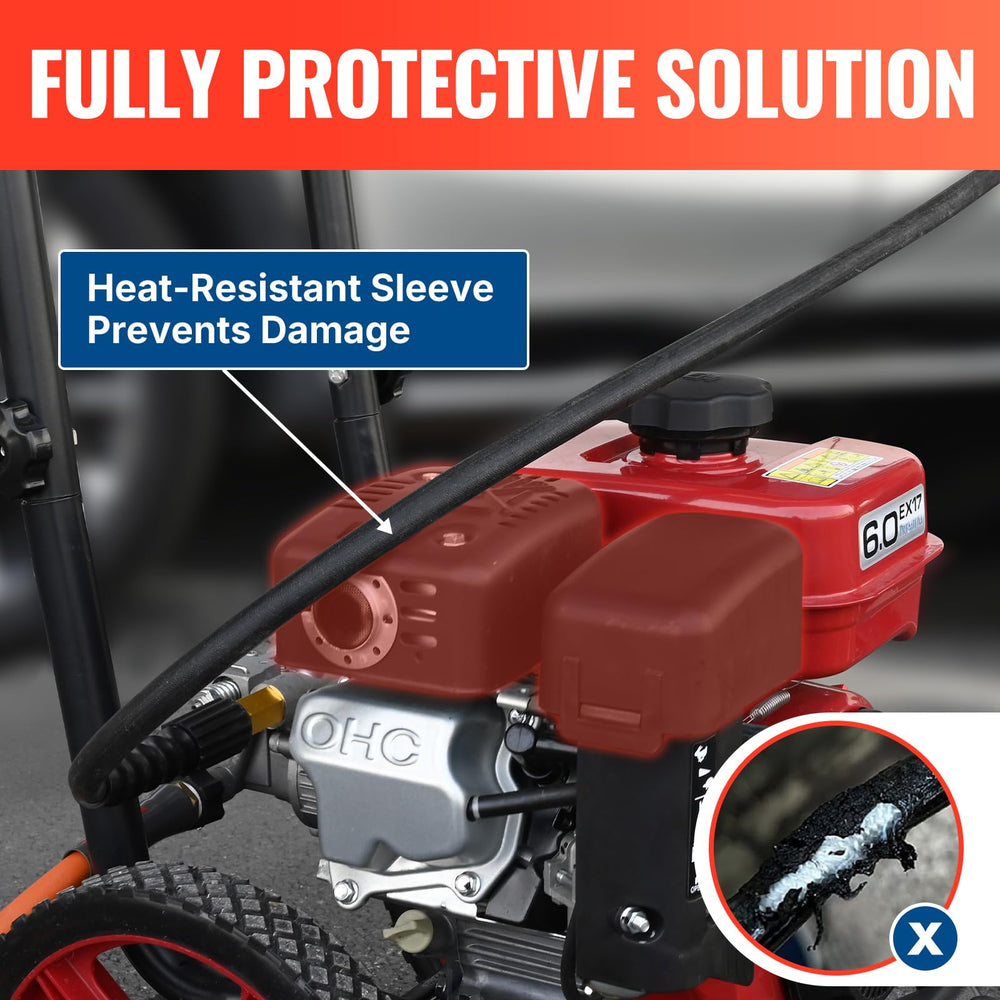 YAMATIC pressure washer hose showing kink-resistant design