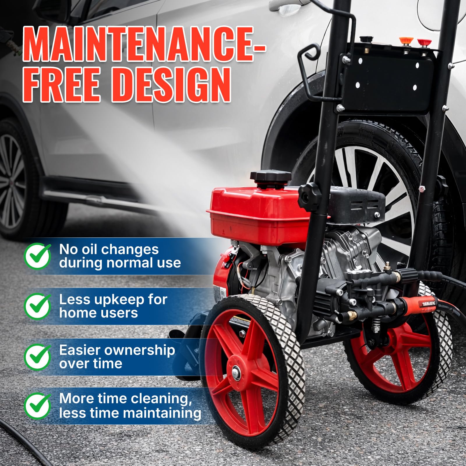 YAMATIC Pressure Washer Pump components including keys and nozzle tips