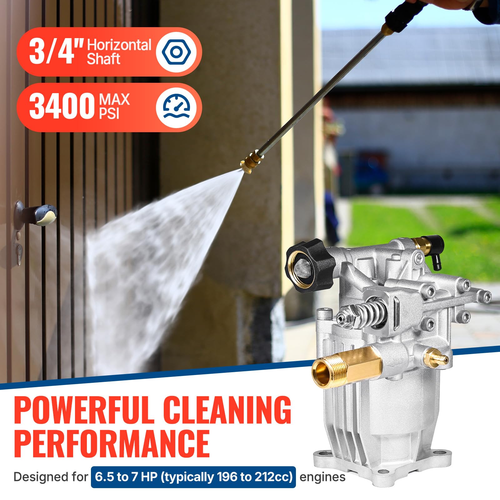 YAMATIC Pressure Washer Pump with stainless steel components