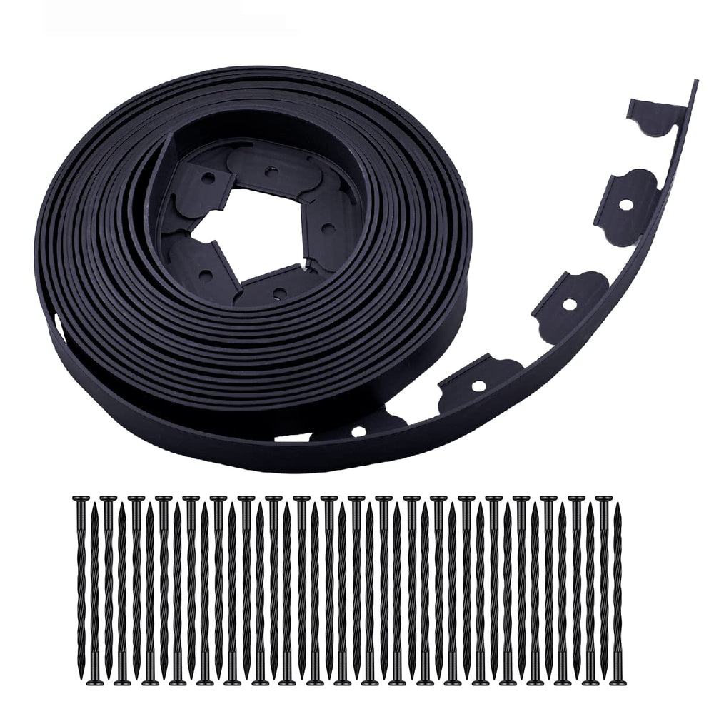 YANEYRIE Garden Edging 40ft black kit front view