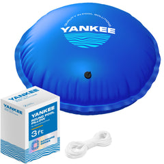 Yankee 3 ft Pool Pillow front view in blue