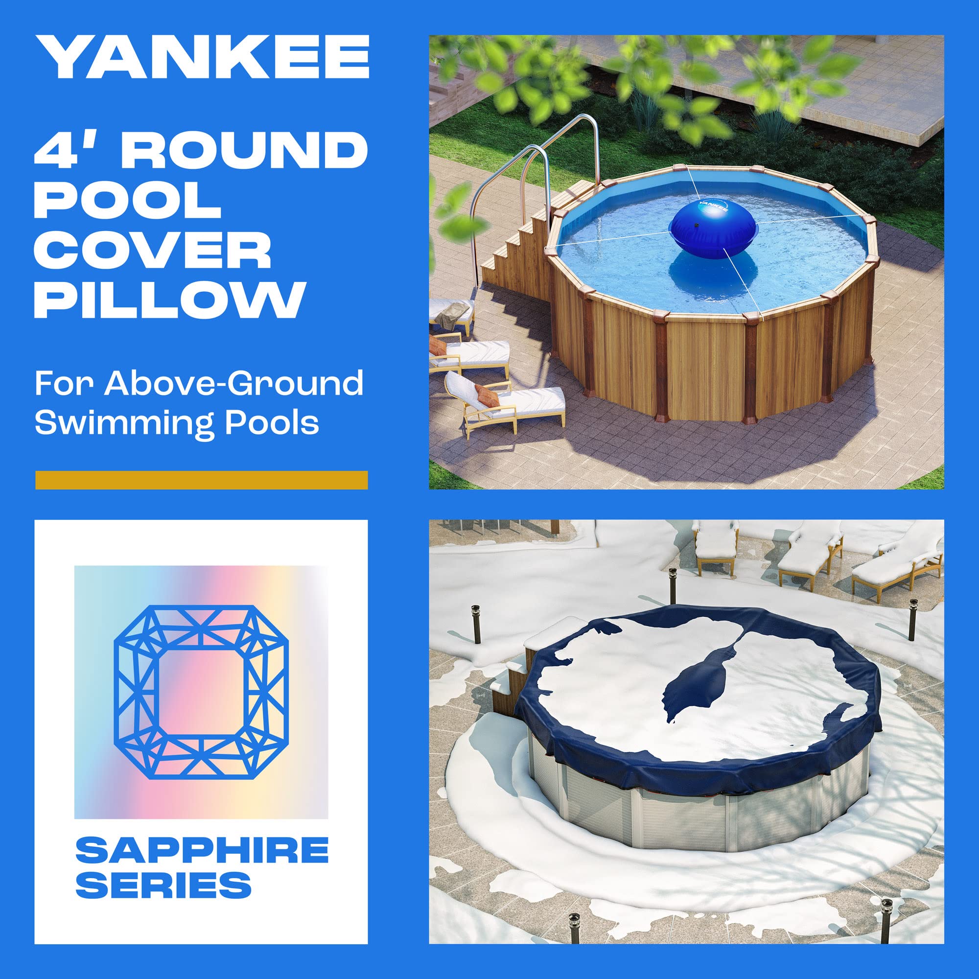 Yankee Pool Pillow 4 ft round design with valve