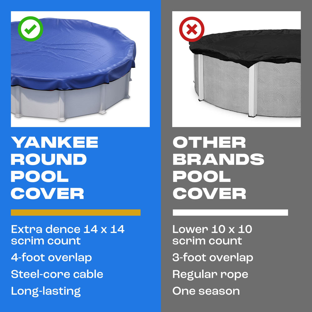 Yankee Pool Pillow winter cover in use during winter