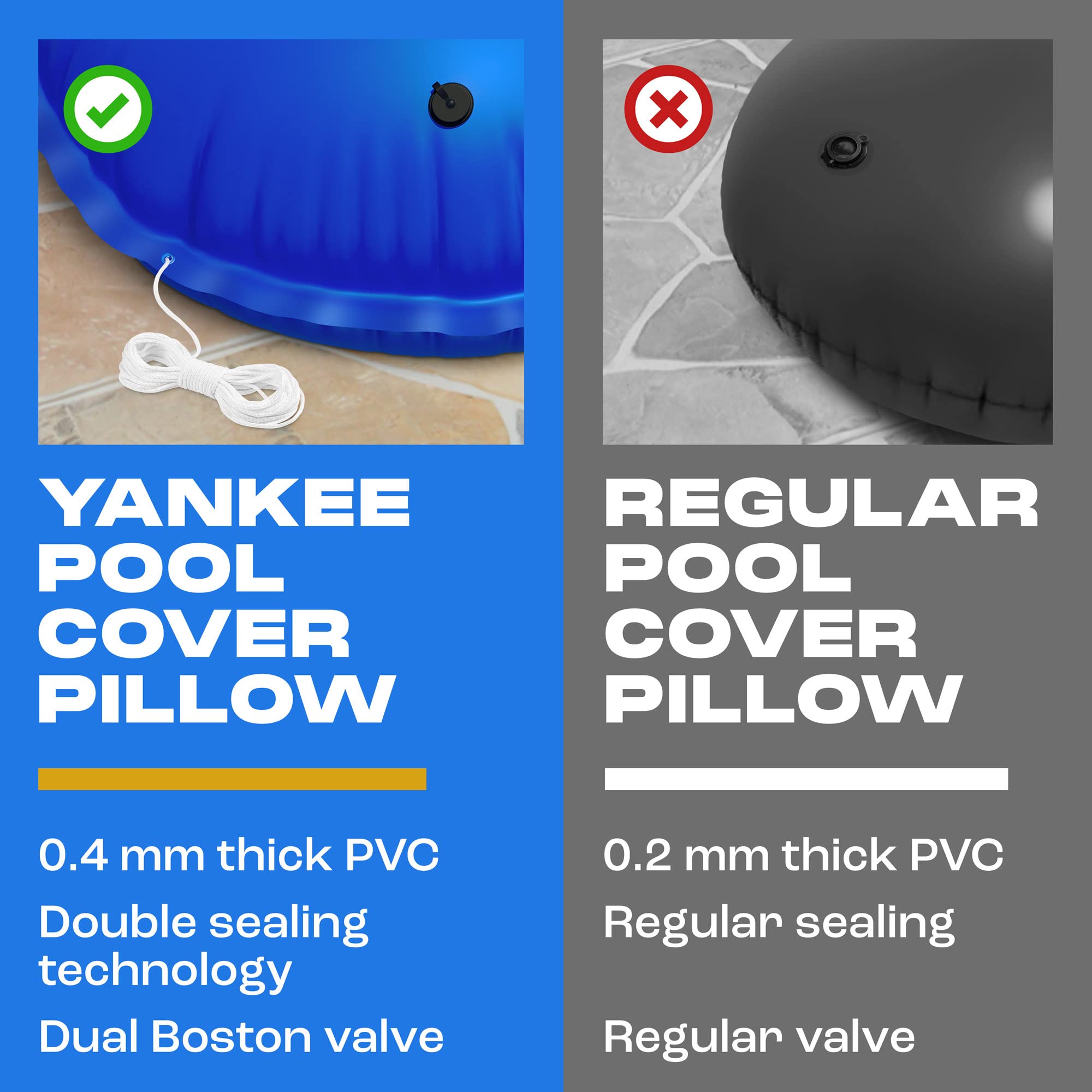 Yankee Pool Pillow with reinforced grommets