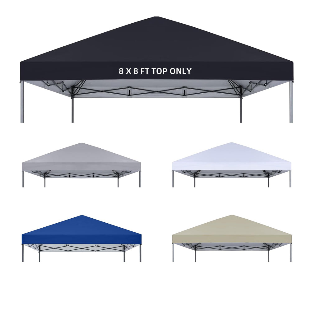 YANWEI 8x8 canopy replacement top black front view