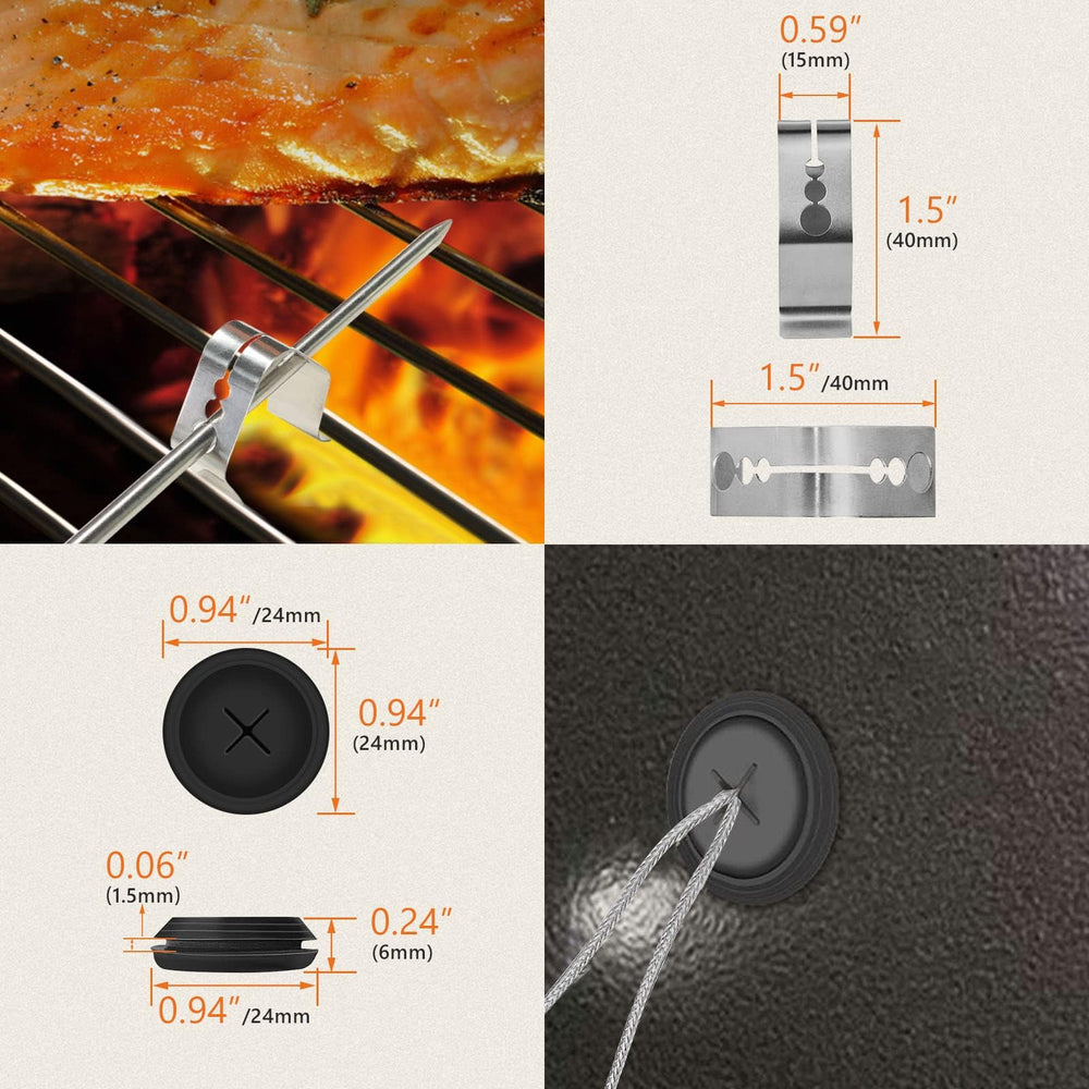 YAOAWE Meat Probe in use with Masterbuilt Gravity Series grill