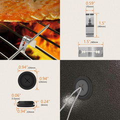 YAOAWE Meat Probe in use with Masterbuilt Gravity Series grill