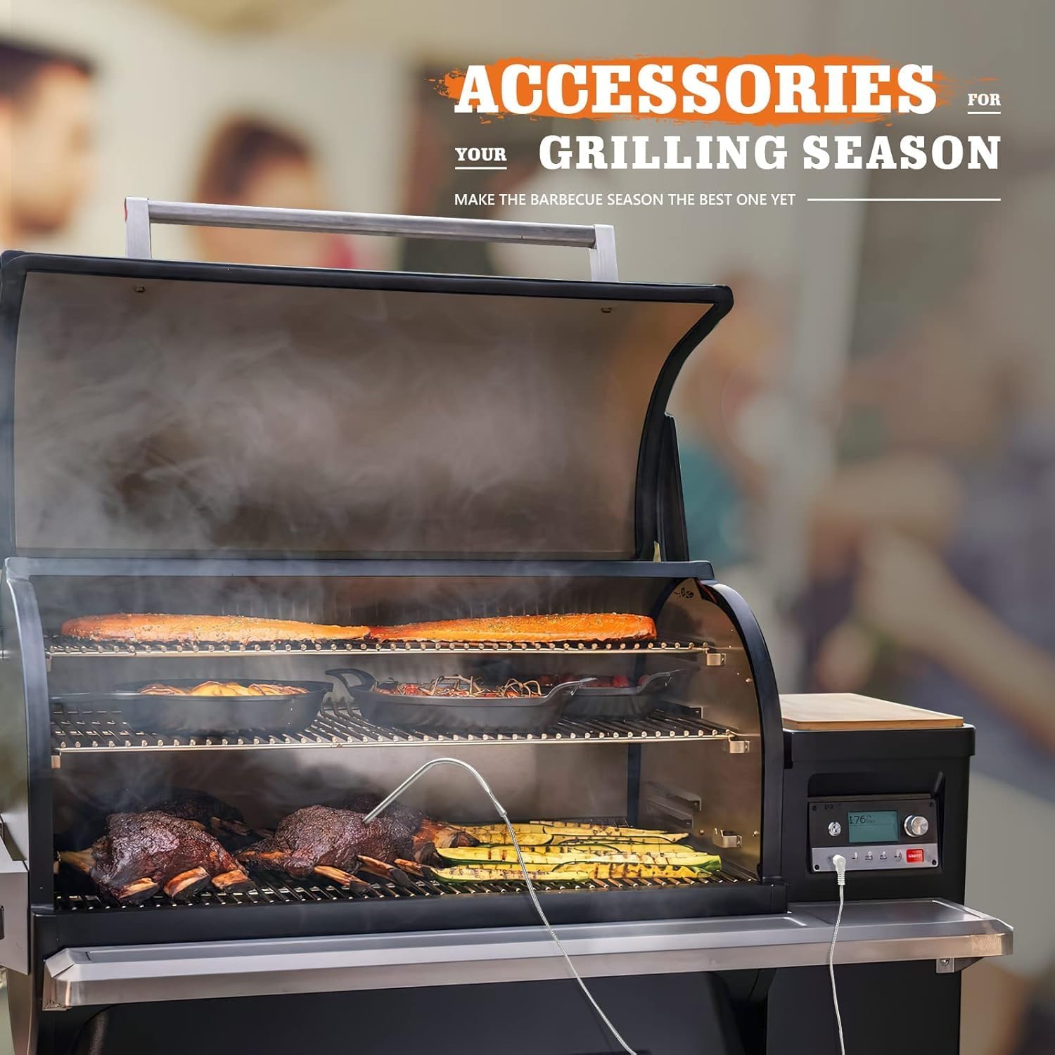 YAOAWE meat probes with grill accessories