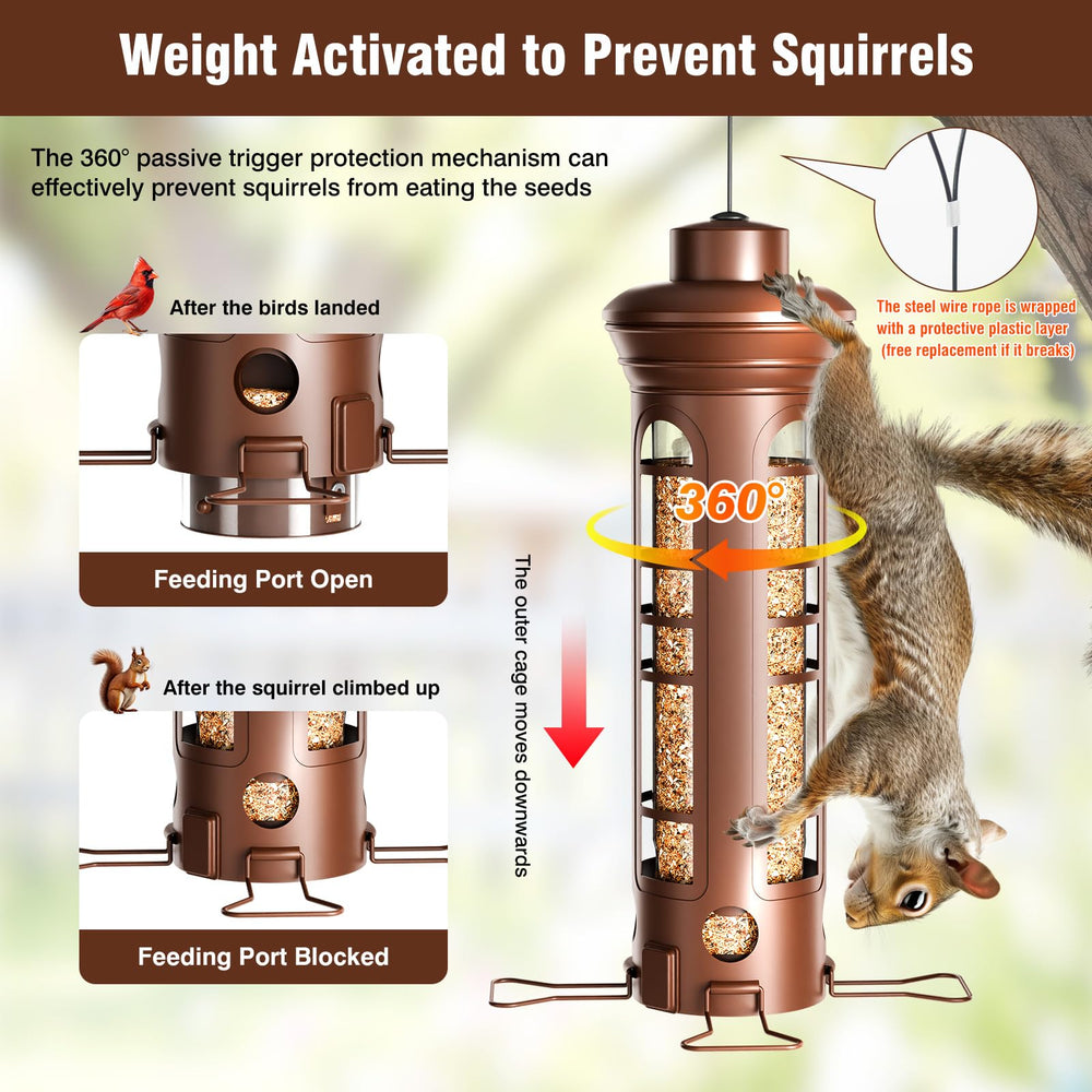 Yarbirder bird feeder removable base for easy cleaning