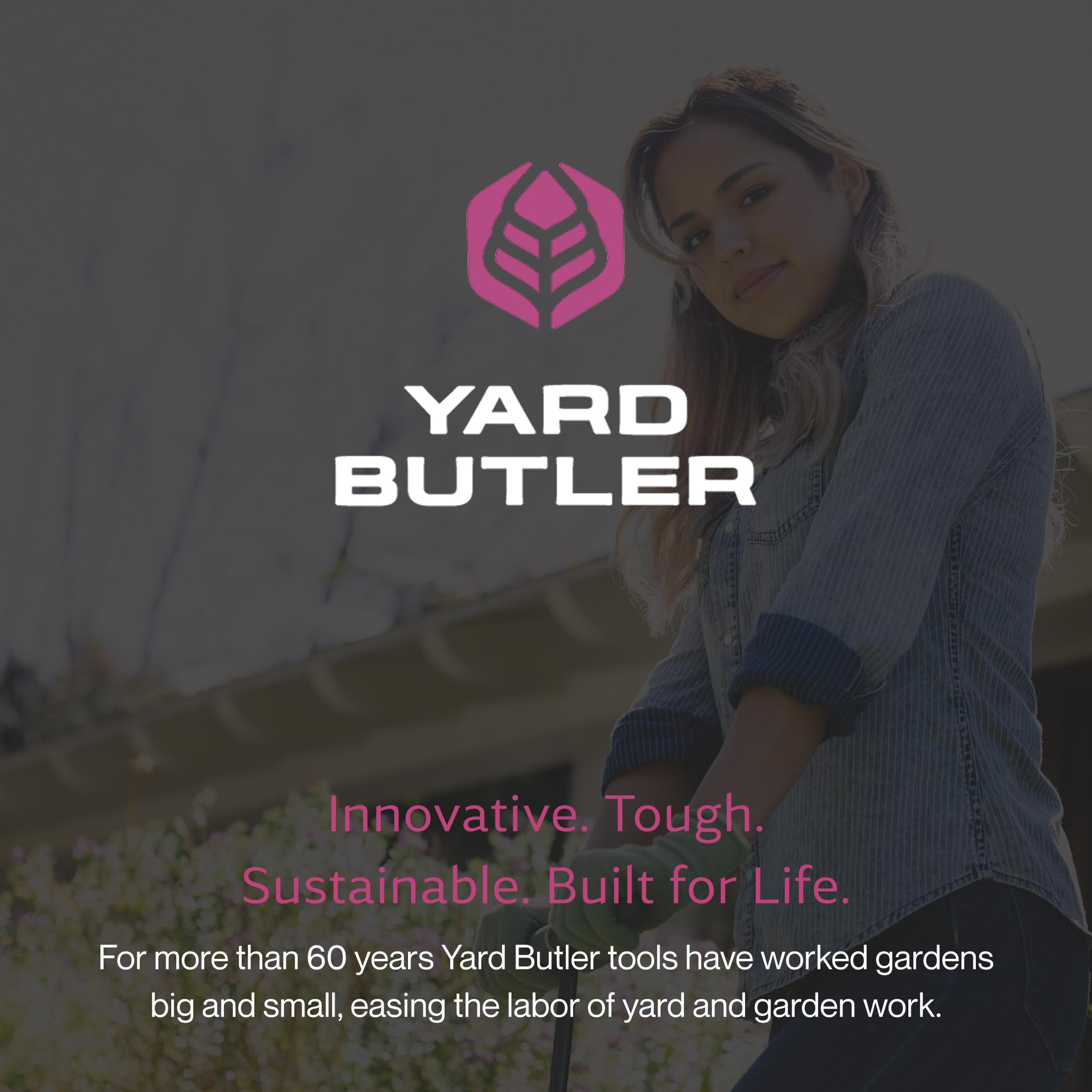 Yard Butler aerator in use on a green lawn