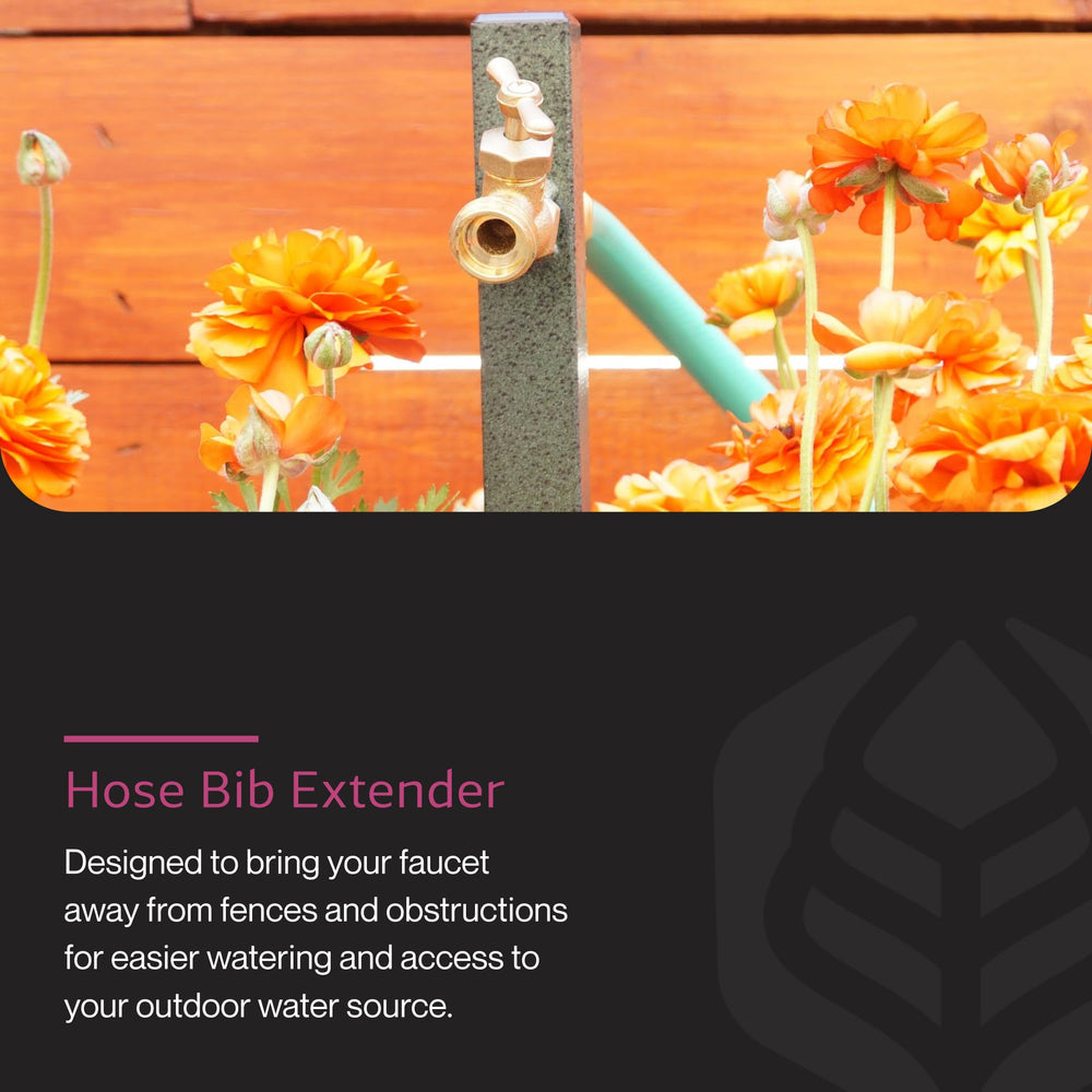 Yard Butler Hose Bib Extender side view showing heavy steel design