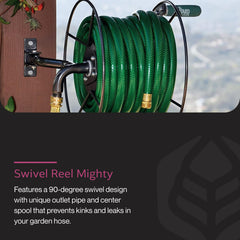 Yard Butler hose reel showing installation on a wall