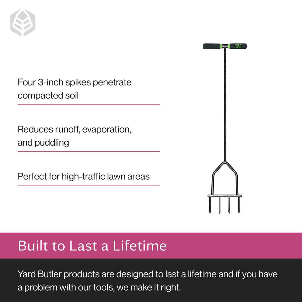 Yard Butler lawn care tool in a garden setting