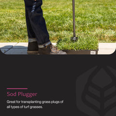 Yard Butler Sod Plugger showing the built-in ejector button