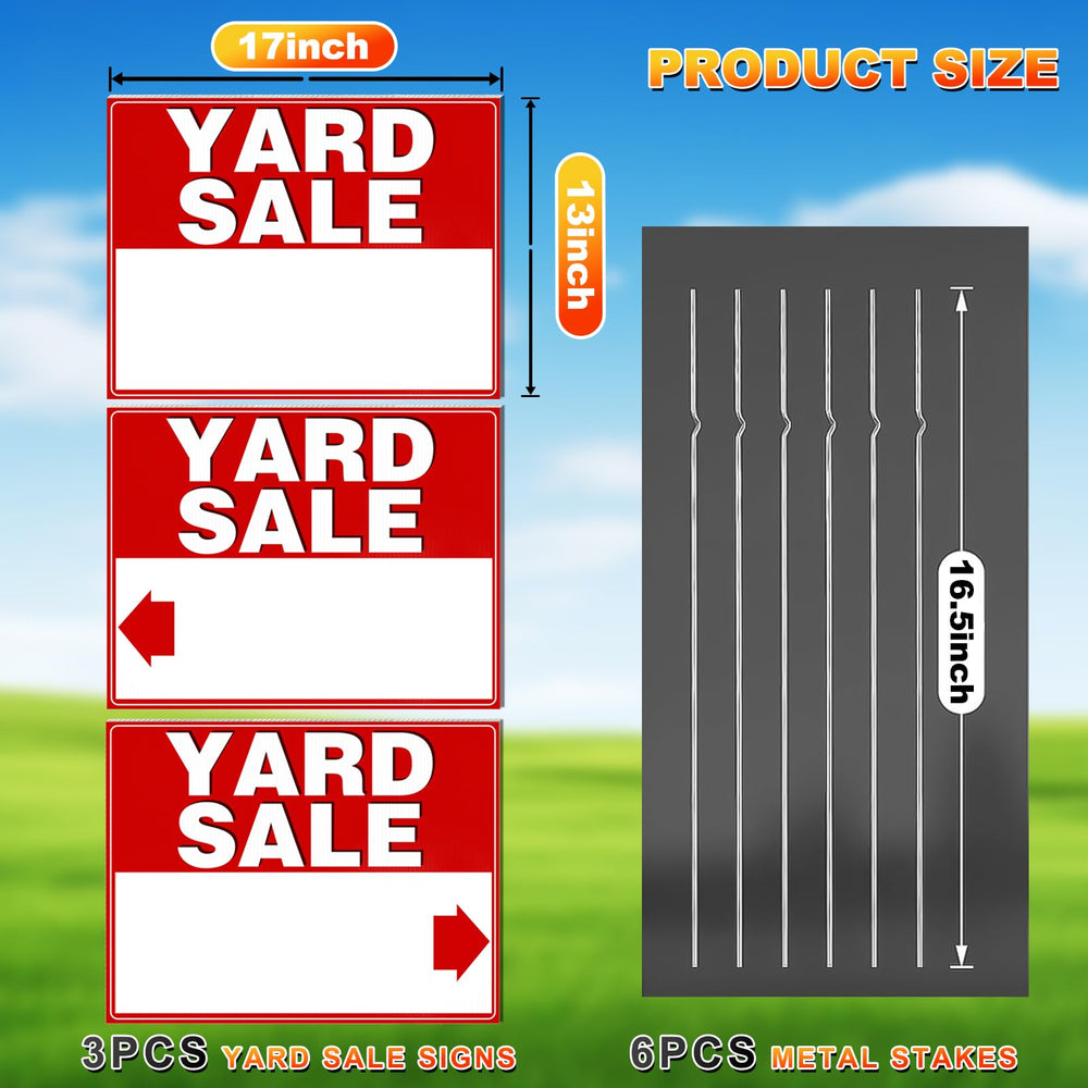 Yard Sale Sign in a garden setting