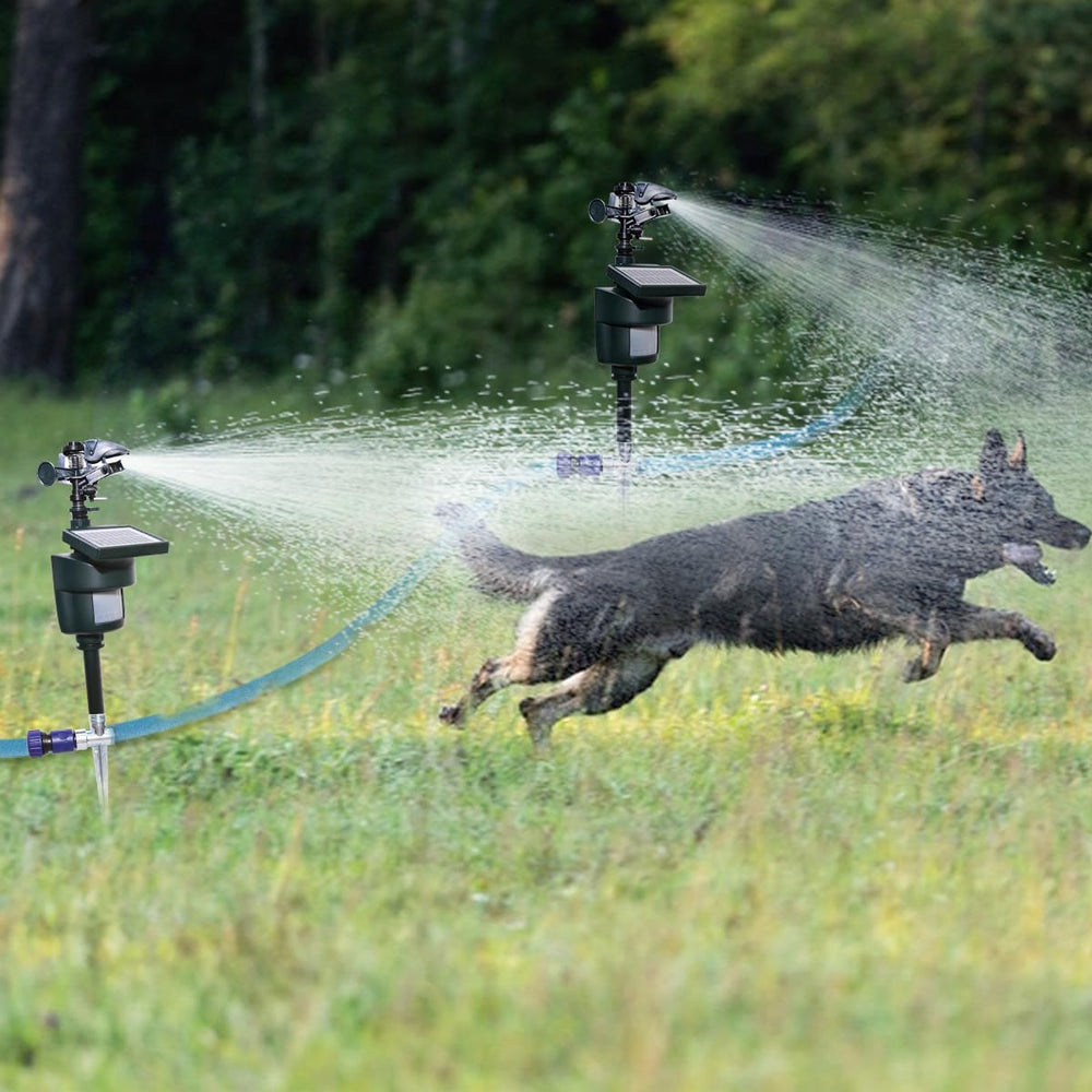 Yardeen solar motion activated sprinkler with adjustable sensor