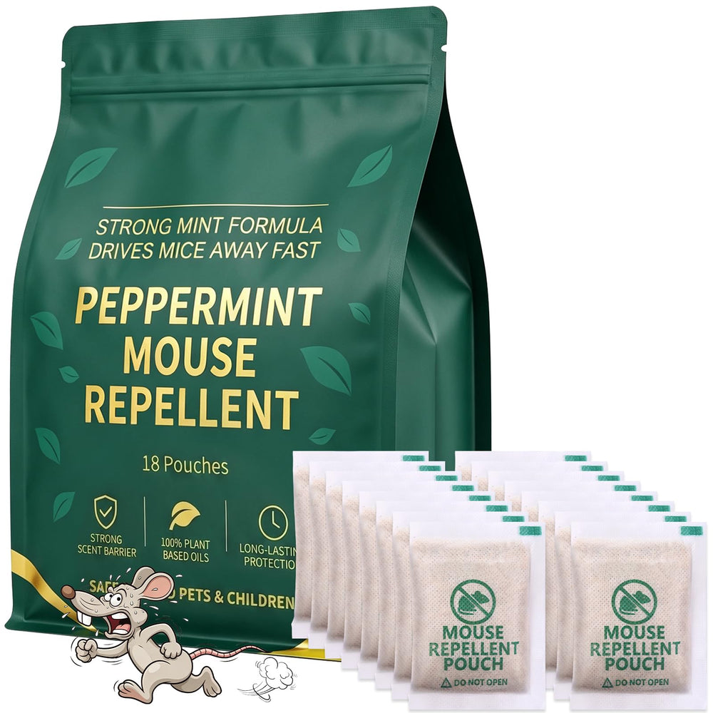 Yardella Peppermint Oil Mouse Repellent Pouches front view in packaging