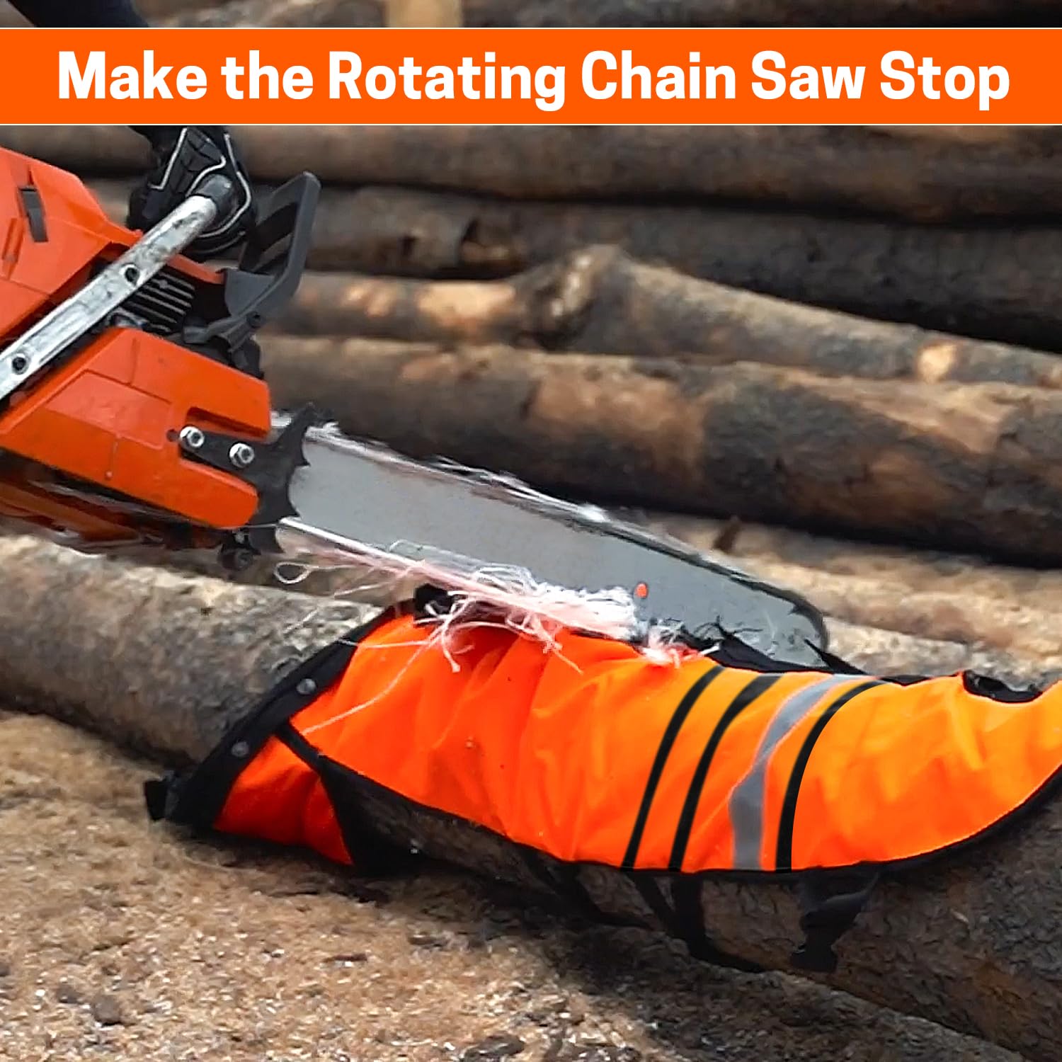 YARDMARIS Chainsaw Chaps in use outdoors
