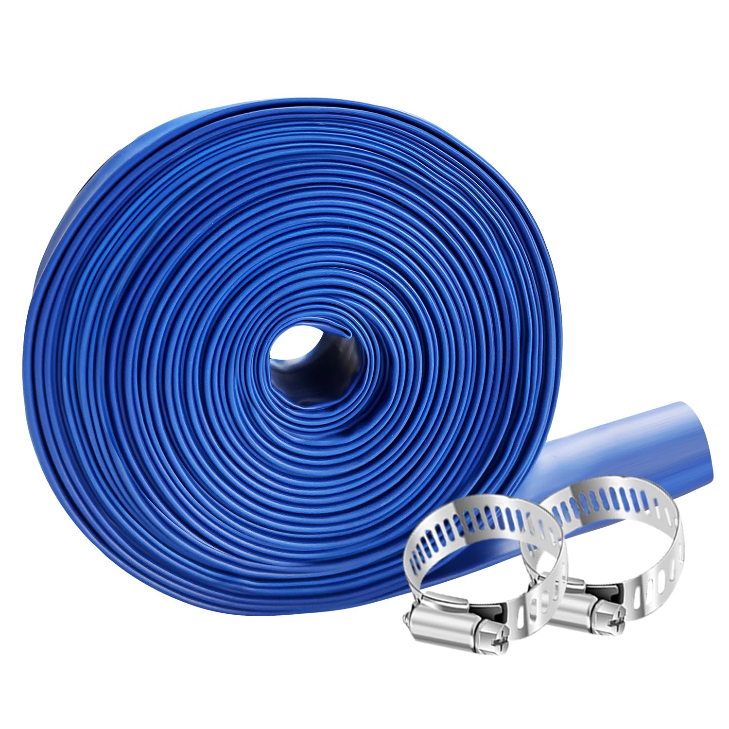 YASHINE PVC Hose 1-1/2" x 100ft blue model front view