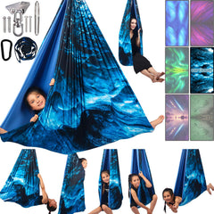Yatoco Double Layer Sensory Swing in Ice Teal, front view