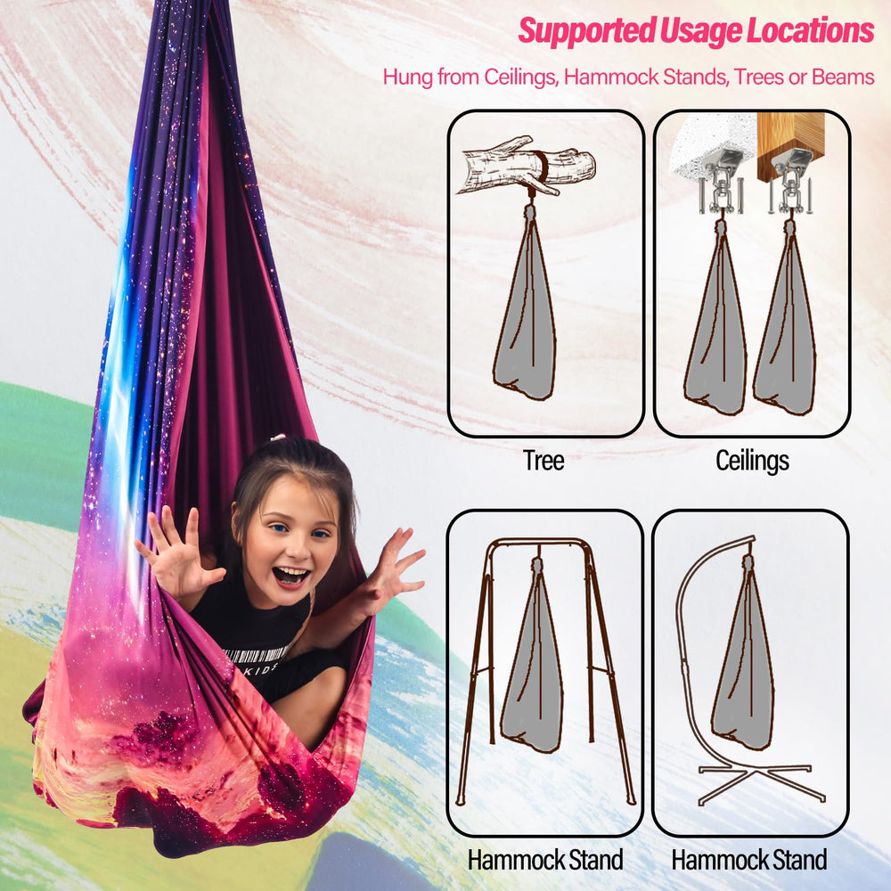 Yatoco Sensory Swing demonstrating double layer fabric