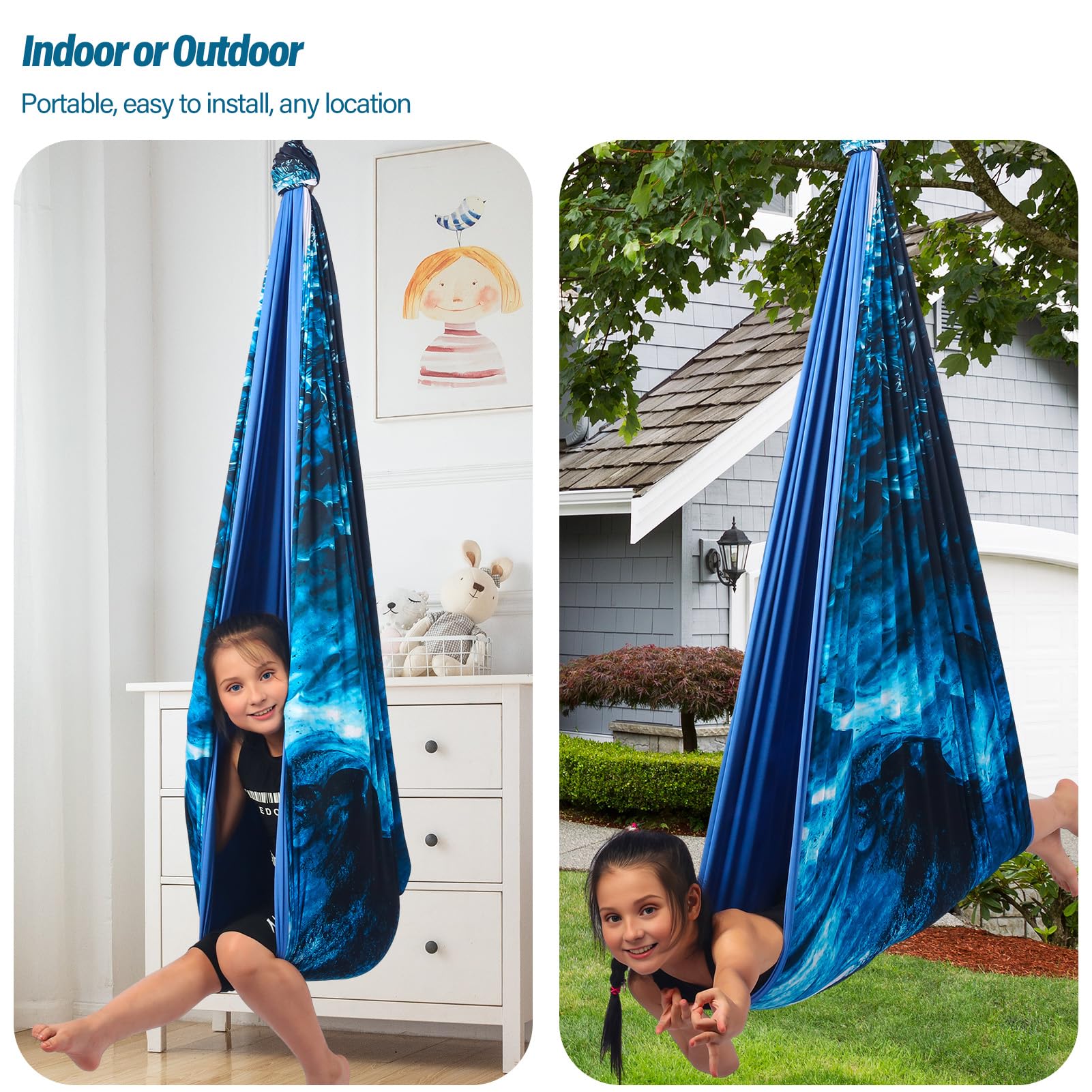 Yatoco Sensory Swing dimensions and size comparison