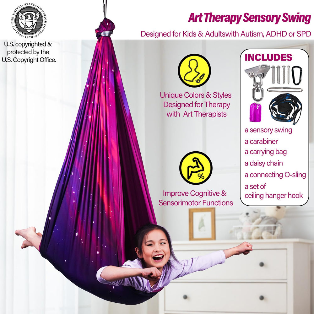 Yatoco Sensory Swing hanging with 360° Swivel Hanger
