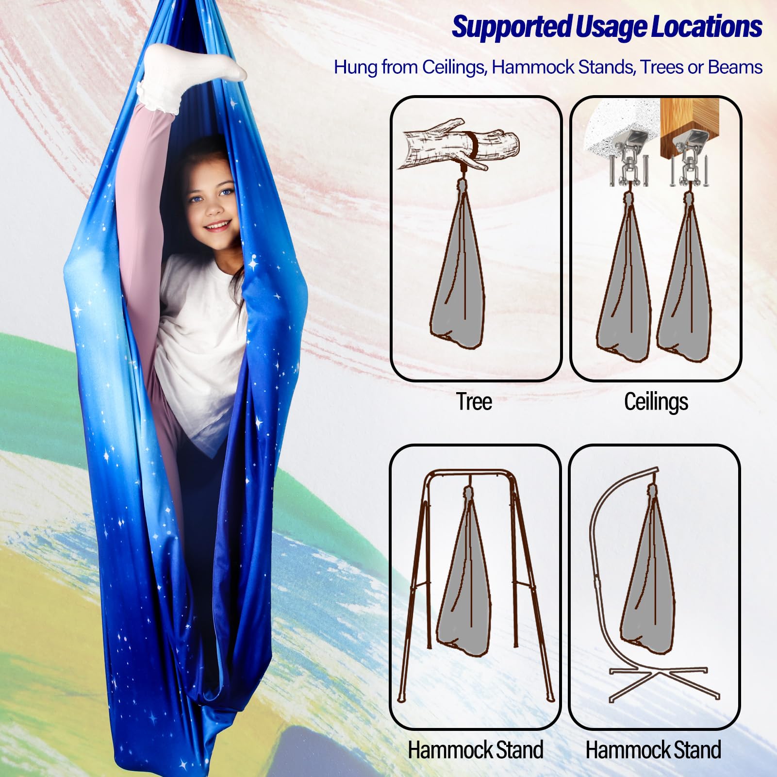 Yatoco Sensory Swing in outdoor setting