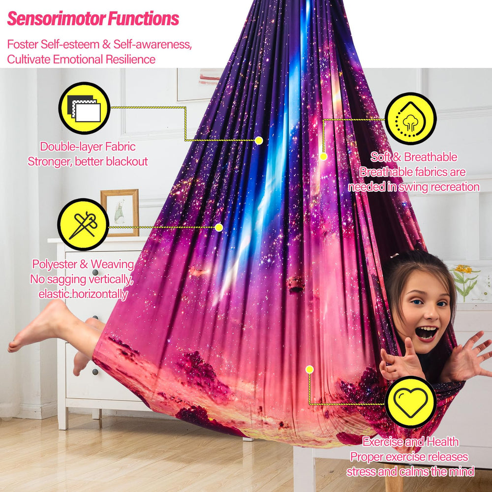 Yatoco Sensory Swing in use by a child indoors