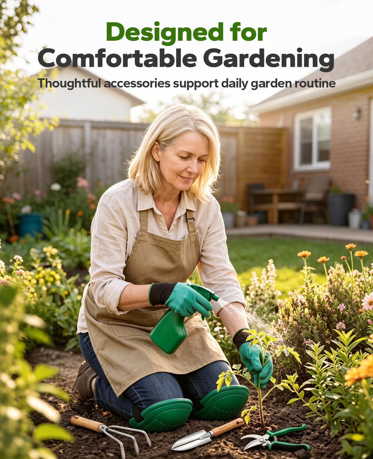 YAUNGEL kneeling pad and gloves in gardening setting