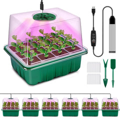 YAUNGEL Seed Starter Tray with grow light and clear cover