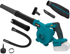YAWV Cordless Leaf Blower blue model front view