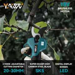YAWV Electric Pruning Shears LCD display and trigger