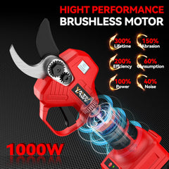 YAWV Electric Pruning Shears with Milwaukee M18 battery compatibility