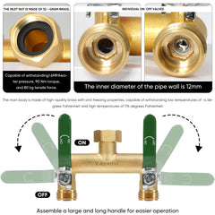 Yayamz hose splitter with rubber handle for comfortable use