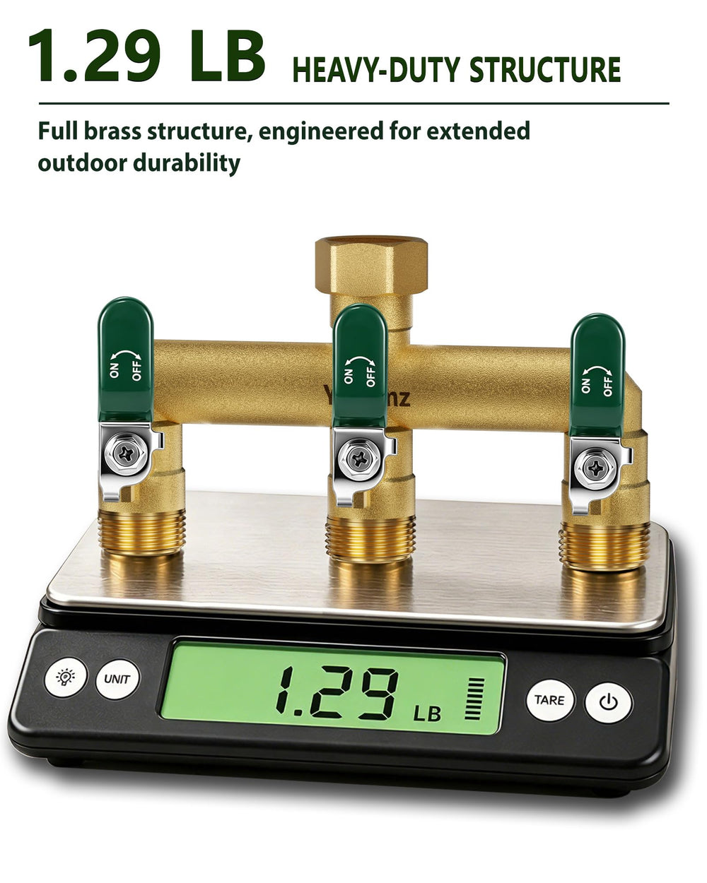 Yayamz hose splitter with water flowing through it