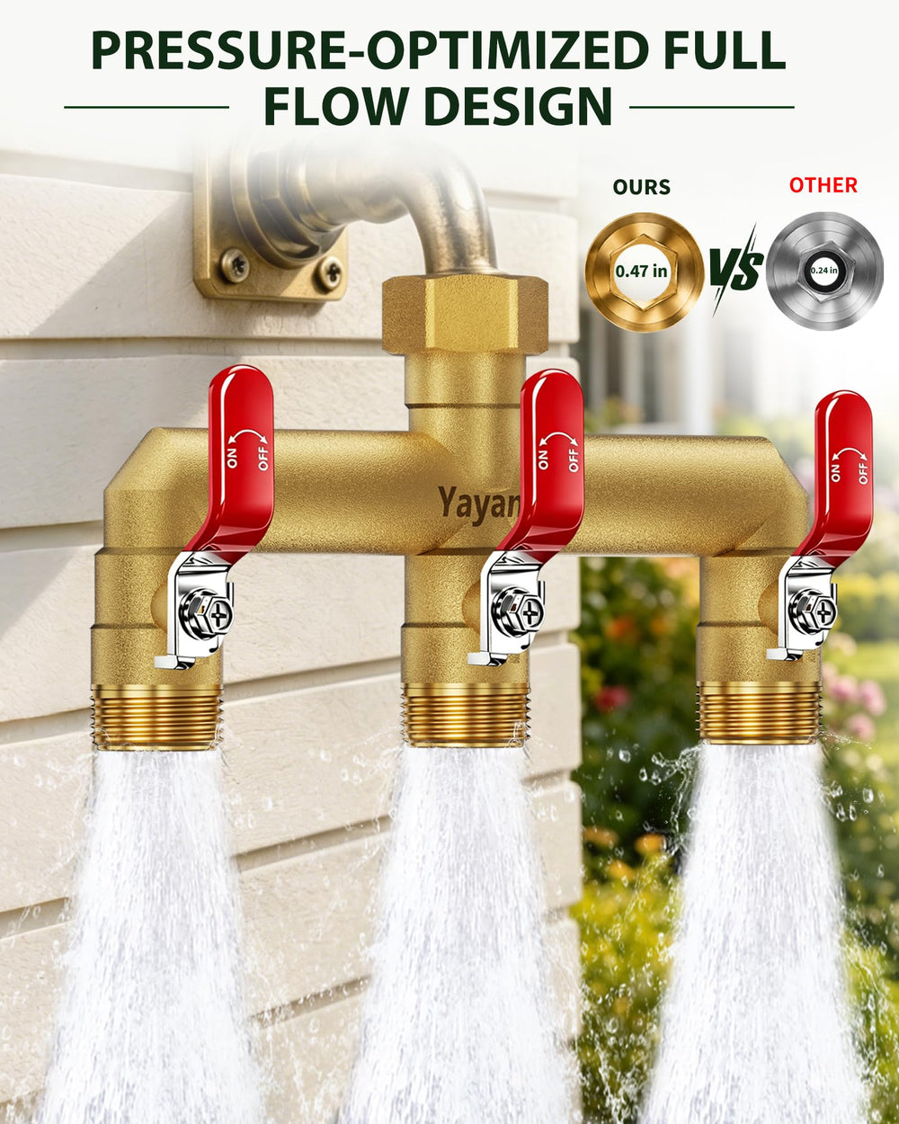 Yayamz hose splitter with waterproof tape and gasket included