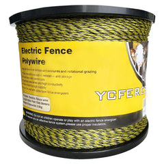 YCFERESY Electric Fence Polywire spool in black and yellow