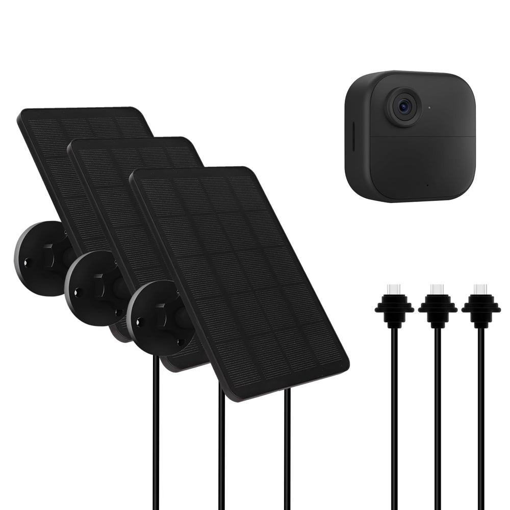 YCTechCam solar panel for Blink Outdoor 4 front view with USB-C port