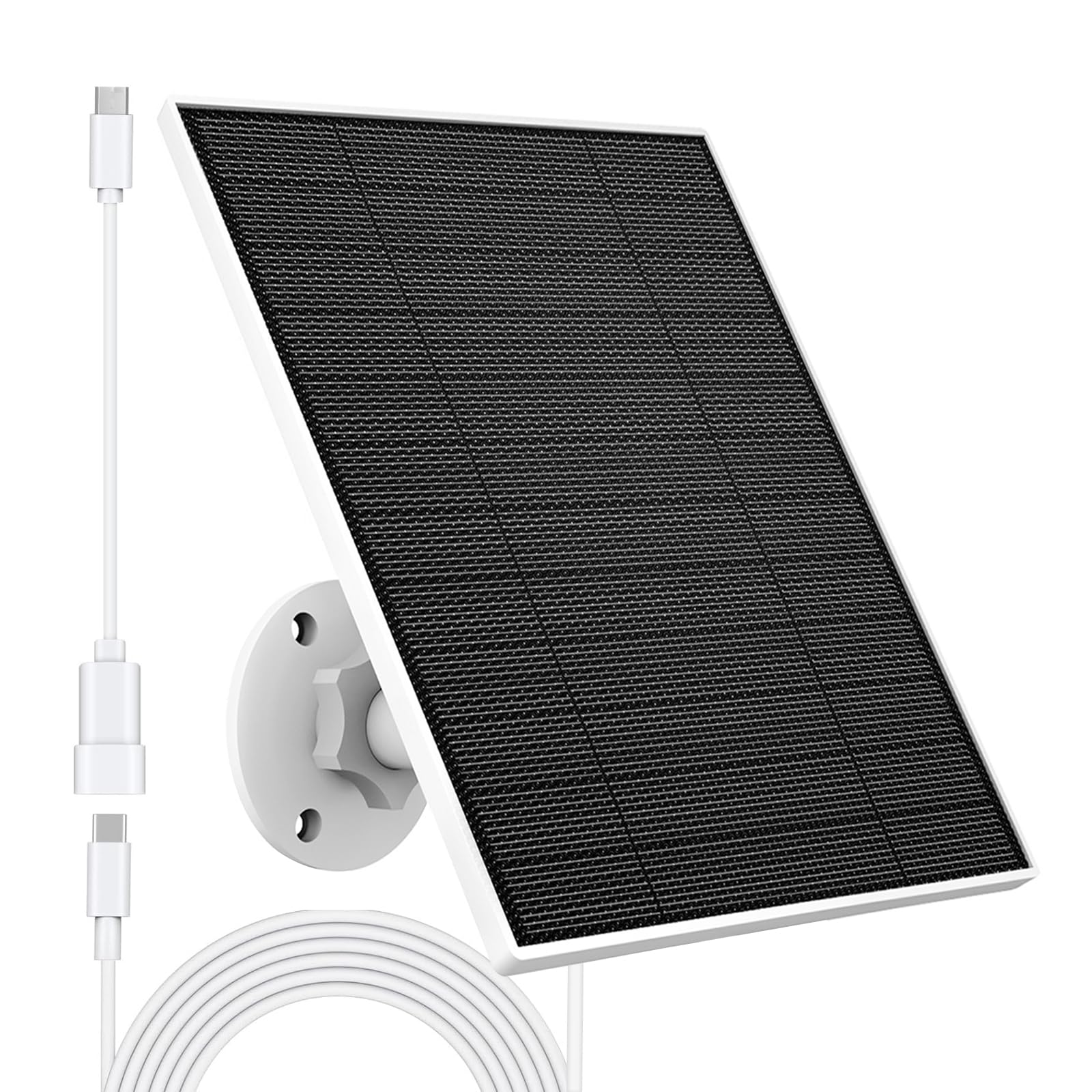 YCTechCam solar panel for Eufy camera front view with adjustable bracket