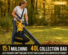 YDblac leaf collection bag and vacuum tube close-up