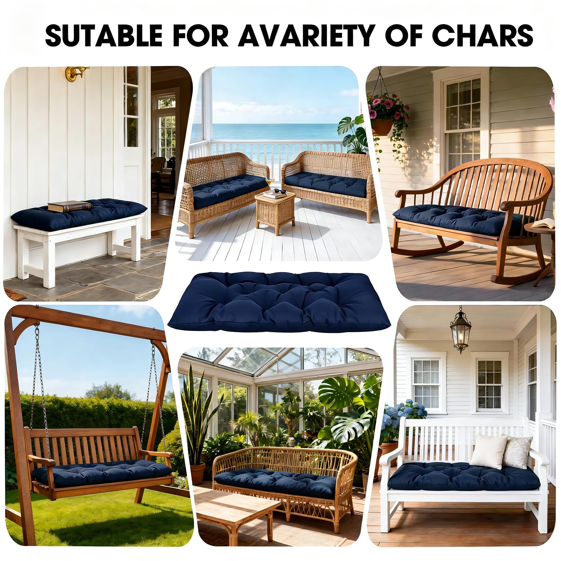Yddsky 59x19.6 inch garden cushion details