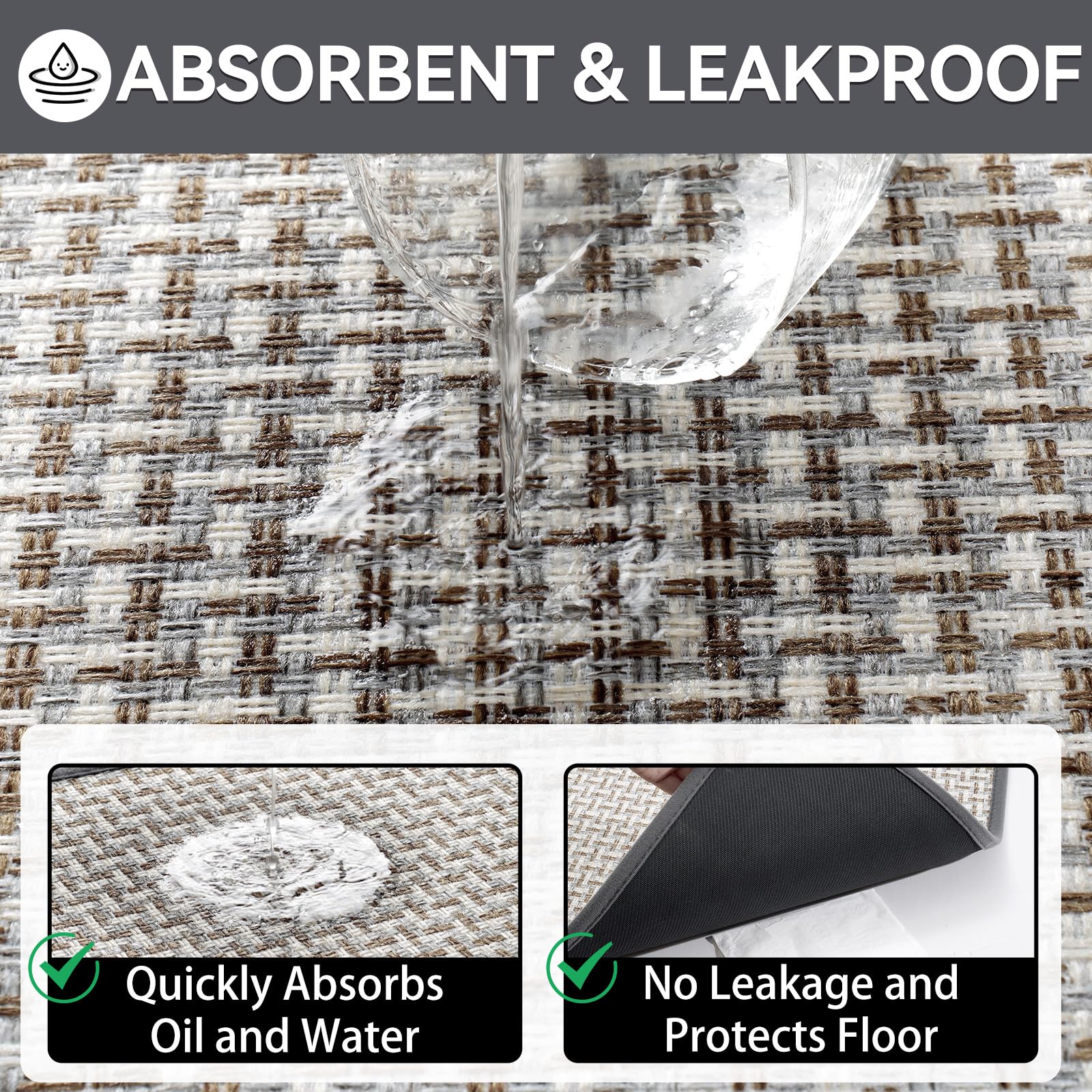 YDKGL doormat with rubber backing for durability