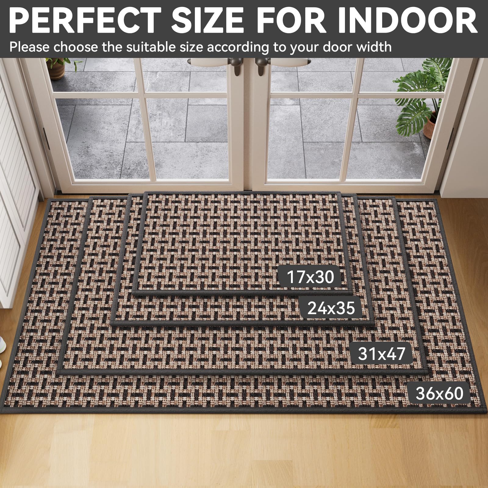 YDKGL Front Door Mat textured surface close-up