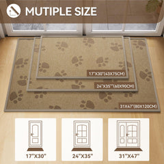 YDKGL Indoor Doormat 24x35 brown showing non-slip rubber backing