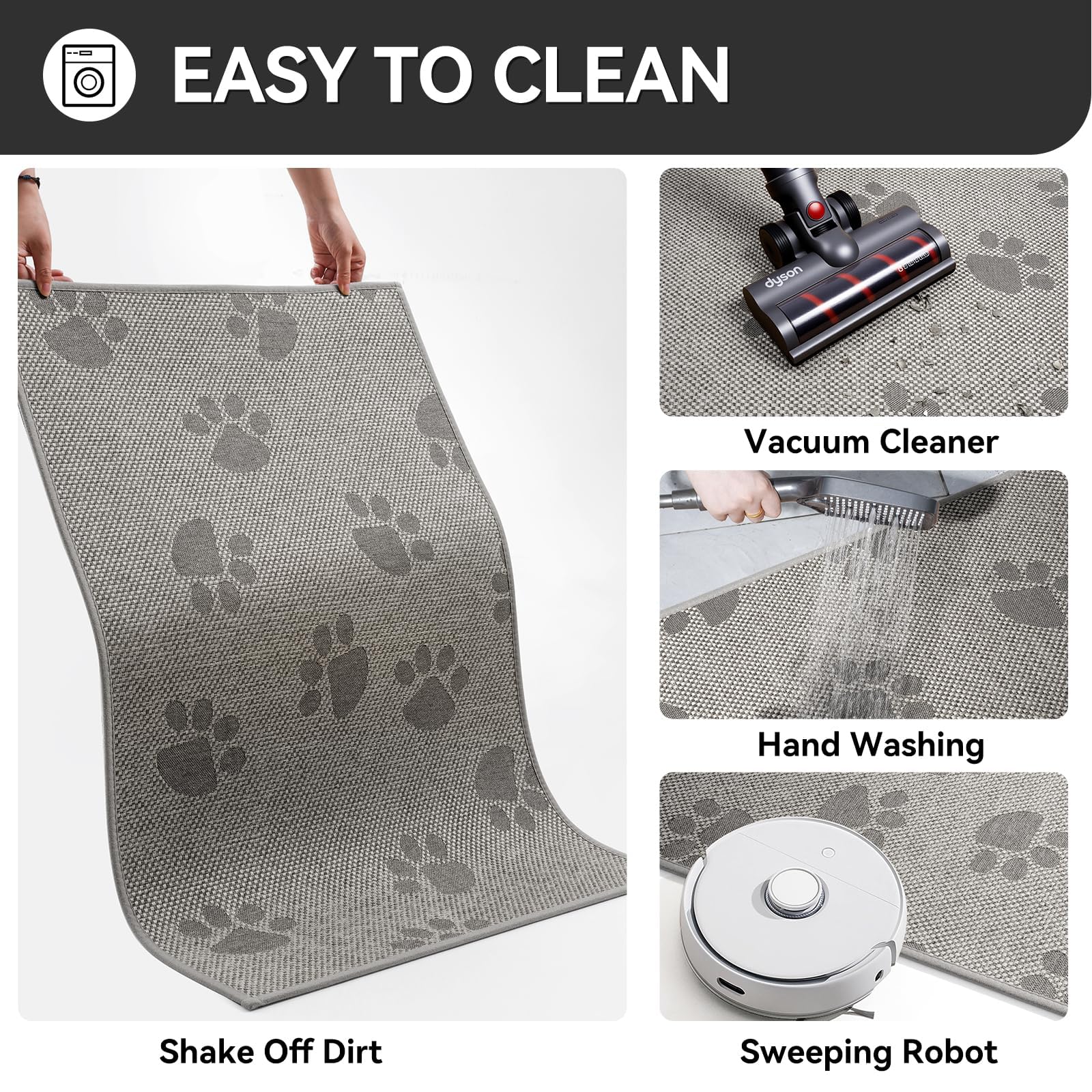 YDKGL Indoor Doormat being cleaned with a hose