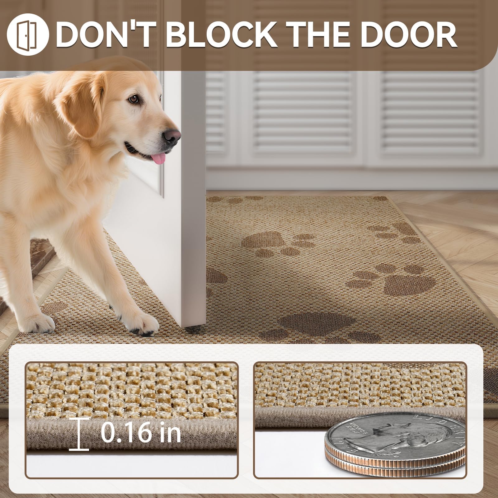 YDKGL Indoor Doormat in a stylish entryway setting